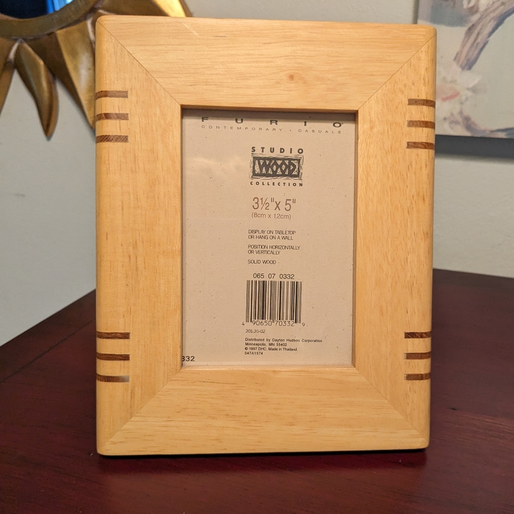 Vintage FURIO Modern Studio Solid Wood Collection Frame Light W/ Dark Inlay